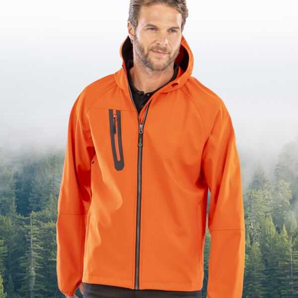 Result Recycled Three Layer Printable Hooded Soft Shell Jacket Thumbnail